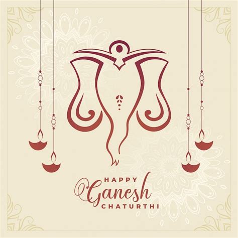 Fondo tradicional feliz celebración festival ganesh chaturthi Vector