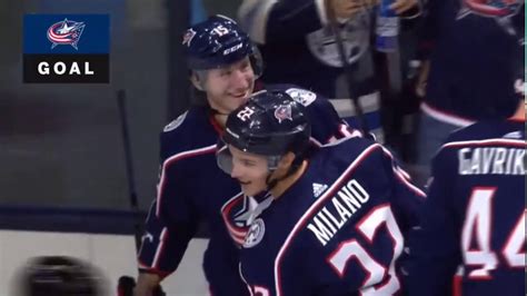 Sonny Milano INCREDIBLE BETWEEN THE LEGS GOAL Blue Jackets Vs Stars