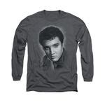 Elvis Presley Shirt Juniors Grey Portrait Charcoal T Shirt Elvis