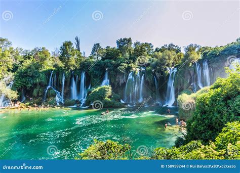 July 12 2016 Panorama Of The Kravica Waterfalls Bosnia And