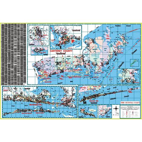 Carteret County, NC Wall Map - The Map Shop