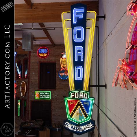 Ford Dealership Neon Sign: Rare Survivor Condition Roadside Sign