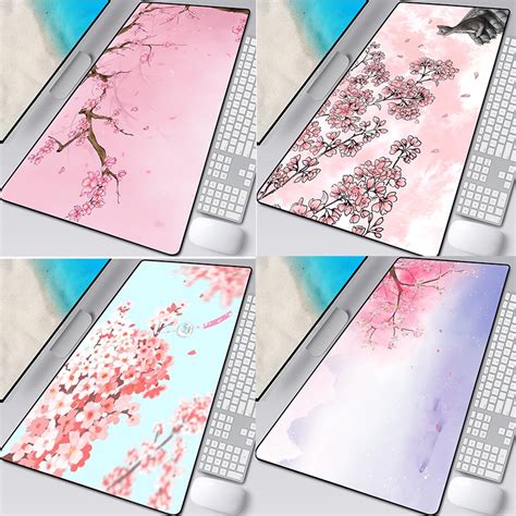 Sakura Gaming Mouse Pad Flower Big XXL Spring Printed Anime Cherry