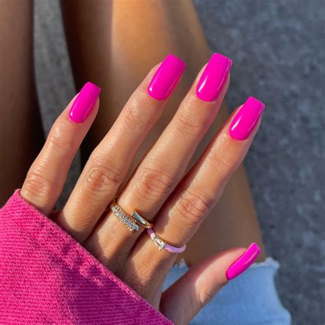 Neon Pink Nails