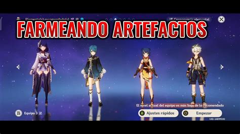 Menez Team Farmeando Artefactos Genshin Impact Youtube