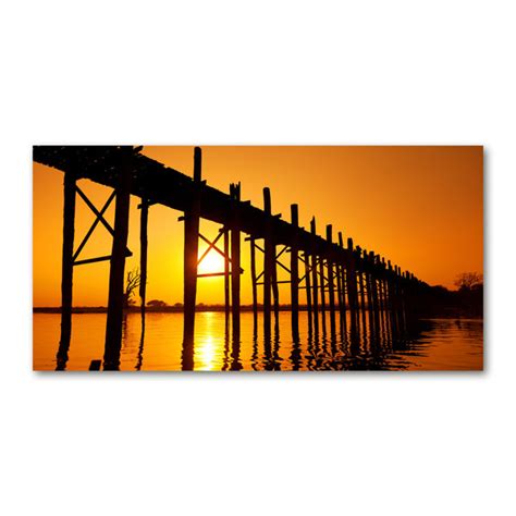 Ebern Designs Sunset Bridge Ungerahmte Kunstdrucke Auf Leinwand