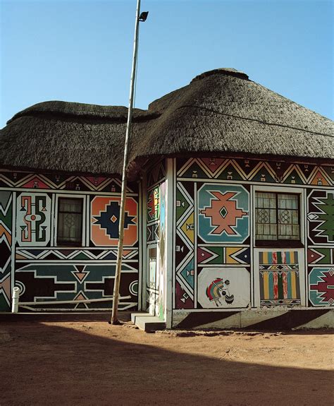 Inside the Beautifully Graphic Painted Ndebele Homes in South Africa