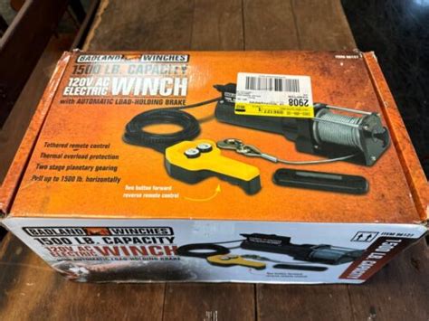 Nib Badland Winches 1500 Lb120 Volt Ac Electric Winch 96127 Ebay