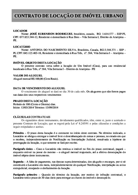 Doc Contrato De Locacao De Imovel Urbano1