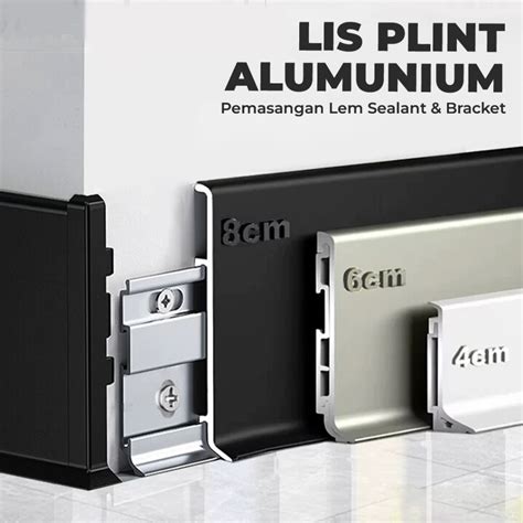 Jual Lis Plint Alumunium Cm Cm Cm Floor Skirting Alumunium