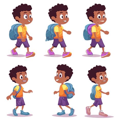 Little Boy Walking Clipart