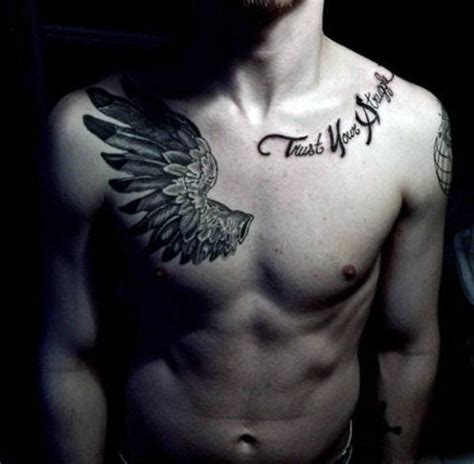 Chest Quote Tattoo Designs For Men Phrase Ink Ideas