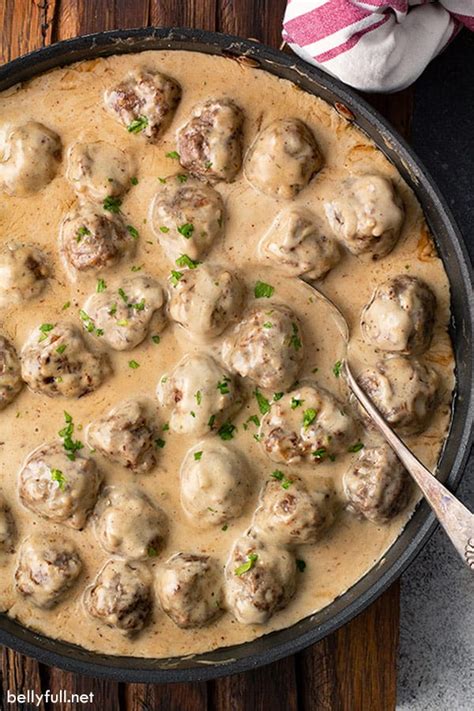 Homemade Swedish Meatballs Recipe Belly Full