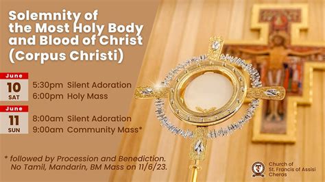 Solemnity Of The Most Holy Body And Blood Of Christ