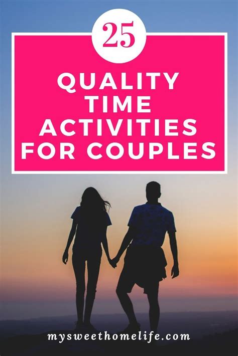 Quality time activities for couples | Marriage advice, Marriage tips, Quality time