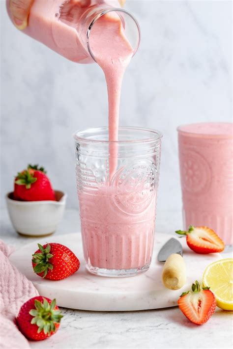 Strawberry Lemonade Smoothie Ambitious Kitchen