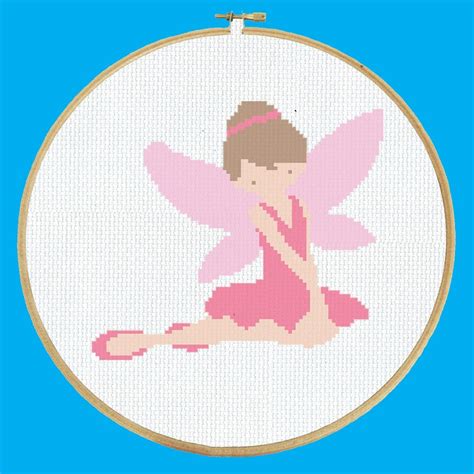 Easy Beginner Fairy Cross Stitch Pattern Pdf Instant Download Etsy