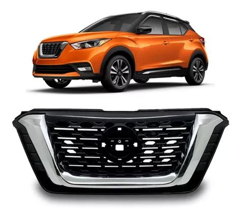 Grade Nissan Kicks 2016 2017 2018 Preta Friso Cromado