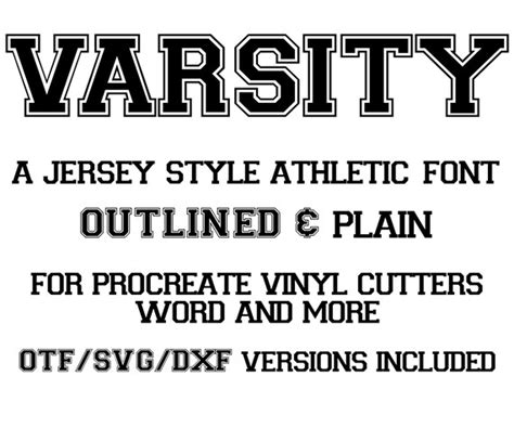 Varsity Font Athletic Font Jersey Font Svg Svg Fonts Etsy