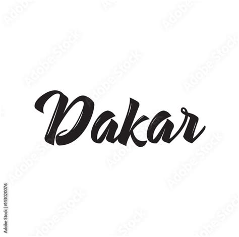 Dakar Text Design Vector Calligraphy Typography Postertext Design