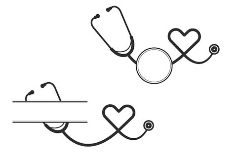 Premium Vector Stethoscope Monogram Vector Medical Tools Monogram