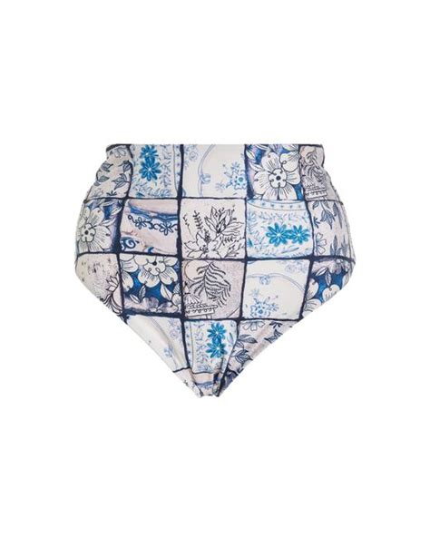 Agua Bendita Magenta High Rise Bikini Bottom In Blue Lyst