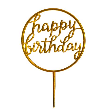 Cake Topper Happy Birthday Circle The Boutique Cake