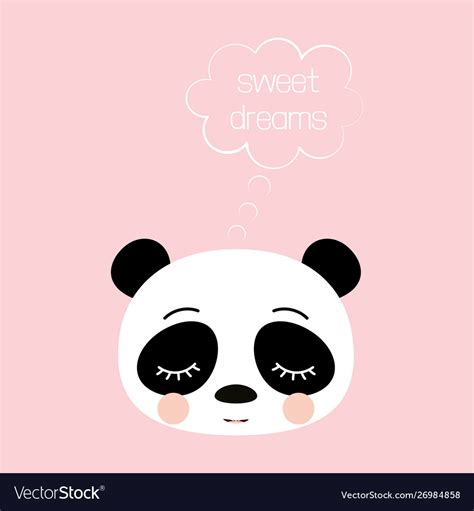 Cute Sleeping Panda Royalty Free Vector Image Vectorstock