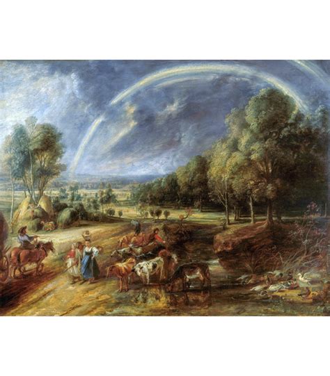 Gicl E Print Peter Paul Rubens Landscape With A Rainbow