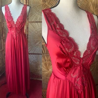 Vintage Olga Night Gown Lingerie Dress Size M Ebay