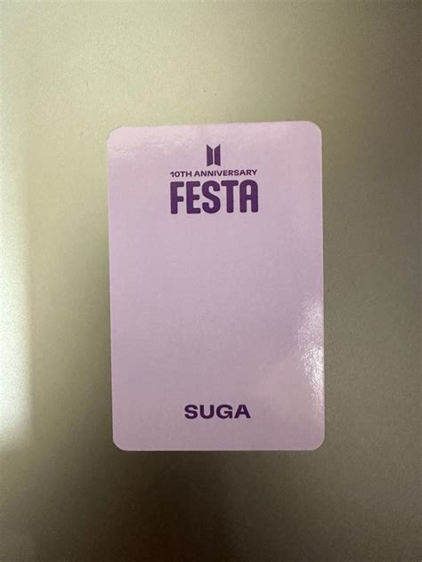 Bts Suga Th Anniversary Festa Army Lounge Photocards