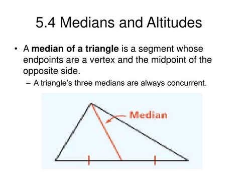 Altitude And Median Of A Triangle