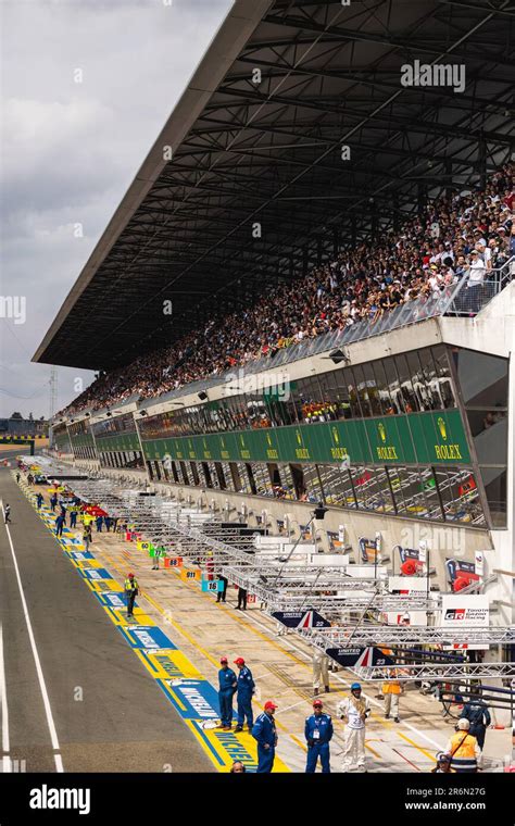 Crowd Grandstand During The 24 Hours Of Le Mans 2023 On The Circuit