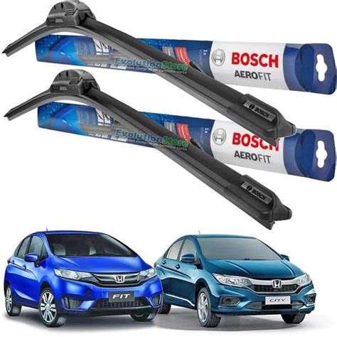 Par De Palheta Limpador Para Brisa Bosch Aerofit Honda City Fit 2015