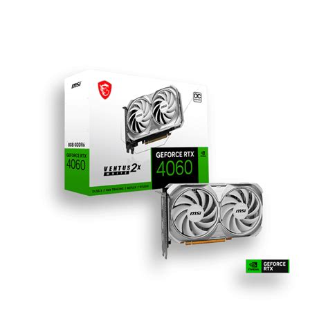 Tarjeta Nvidia Geforce Msi Rtx 4060 Ventus 2x Blanco Oc 8 Gigas Speed