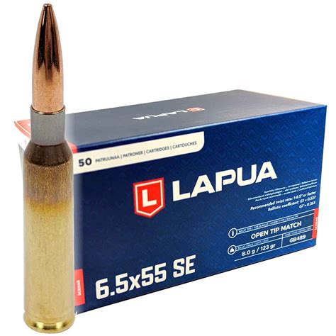 Náboj Lapua 6 5x55 SE Scenar 920 m s OTM 8 00 g 123 gr Online shop