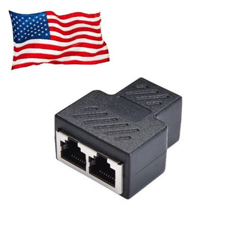 Buy Rj45 Splitter Connectors Adapter 1 To 2 Ethernet Splitter Coupler