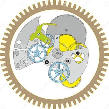 Realistic Analog Clock Mechanism Illustration Stock Vector ...