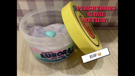 Peachybbies Slime Review Aurora Jelly Cube Youtube