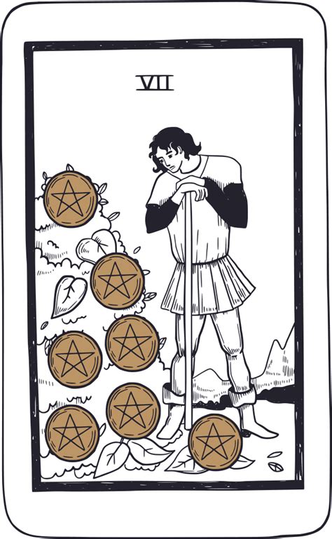 Seven Of Pentacles Tarot Card Meanings Upright And Reversed