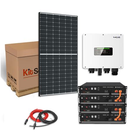 KIT SOLAIRE TRIPHASE 8000W AUTOCONSOMMATION HYBRIDE LITHIUM 15KWH