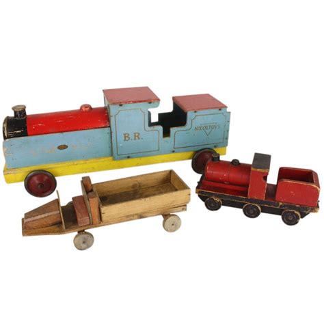 Collection of Three Vintage Wooden Toys For Sale at 1stdibs