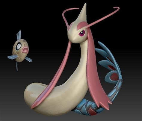 Pokemon Feebas Milotic D Model D Printable Cgtrader