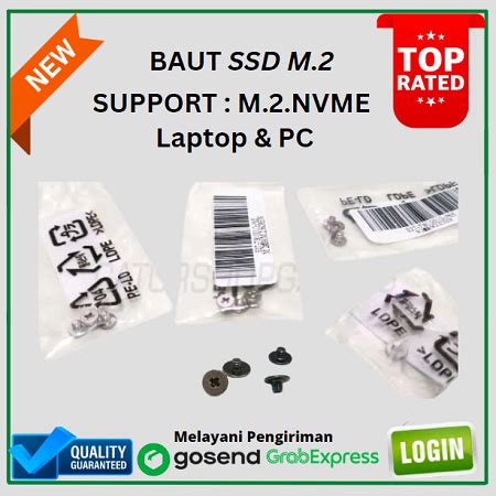 Jual Baut Ssd M Sata Nvme Skrup Mur M Sata Baut Mur Ssd M Sata