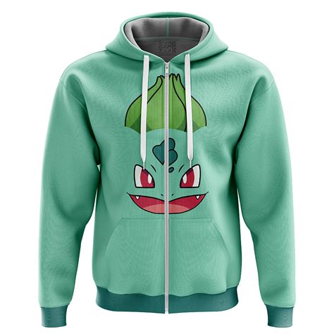 Bulbasaur V2 Pokemon Zip Hoodie Jacket Anime Ape