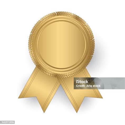 vektor segel emas  pita segel mewah segel emas kosong ilustrasi