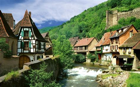 Landscape photography of green forest and brown houses village during ...