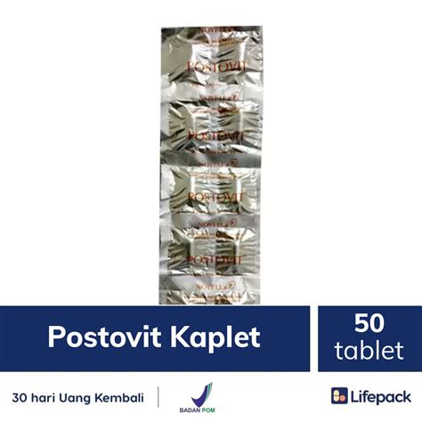 Postovit Kaplet 50 Tablet Suplemen Penyembuhan Luka Lifepackid