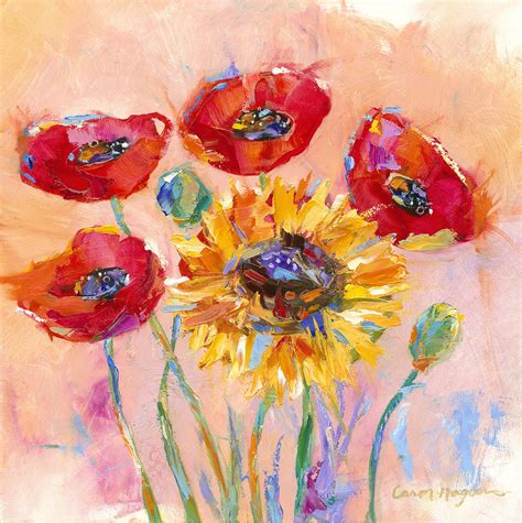 Sunflower Poppies - Landscapes and Flowers | Carol Hagan Studios