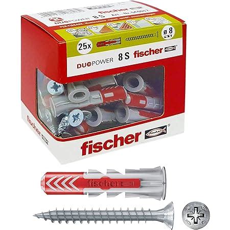 Fischer Chevilles Duopower Avec Vis X Mm Pour Mur Plein